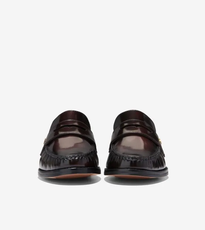 Women Loafers and Drivers Cole Haan Lux Pinch Penny Loafer Deep Burgundy