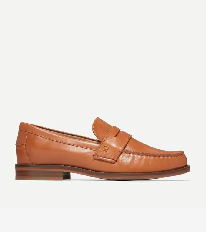 Women Loafers and Drivers Cole Haan Lux Pinch Penny Loafer Pecan