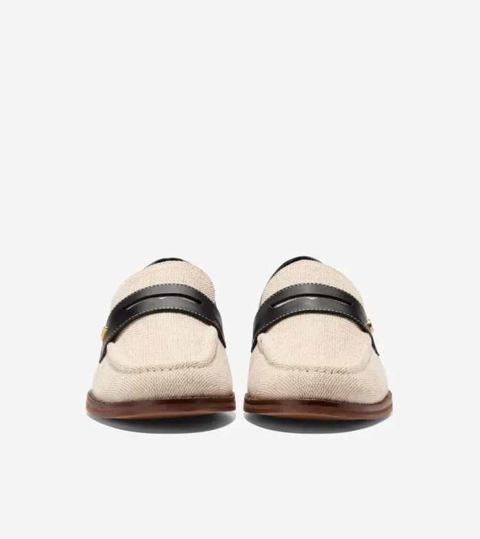 Women Loafers and Drivers Cole Haan Lux Pinch Penny Loafers Naturalblack