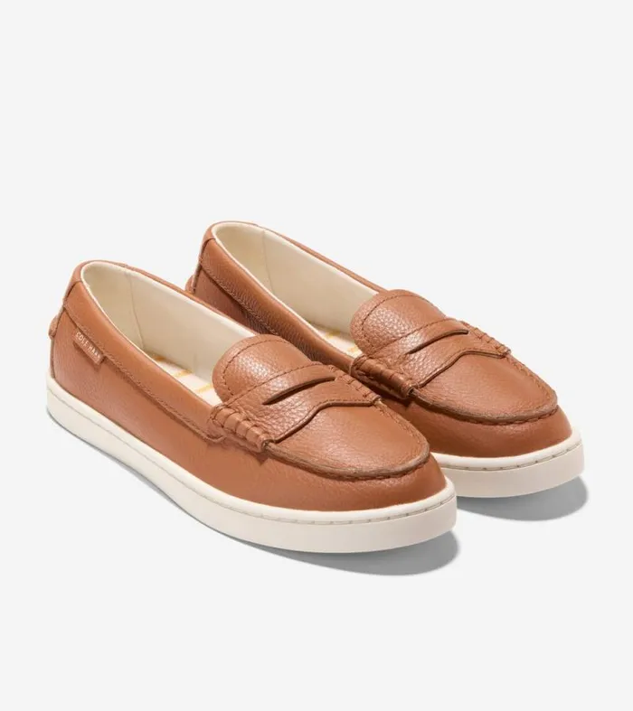 Women Loafers and Drivers Cole Haan Nantucket Penny Loafers Pecan Brownwhite
