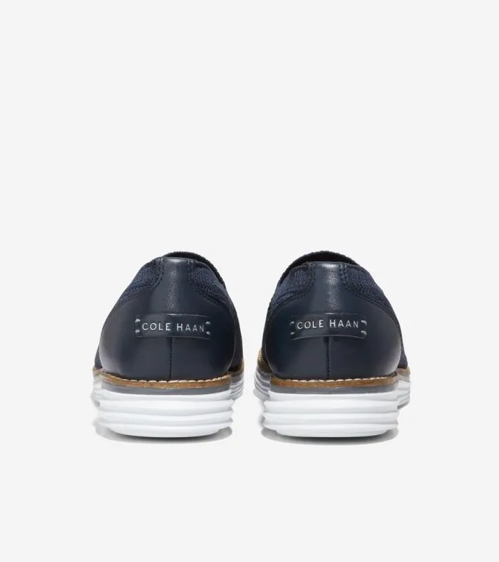 Women Loafers and Drivers Cole Haan Original Grand Cloudfeel Meridian Loafer Navy Knitoptic White