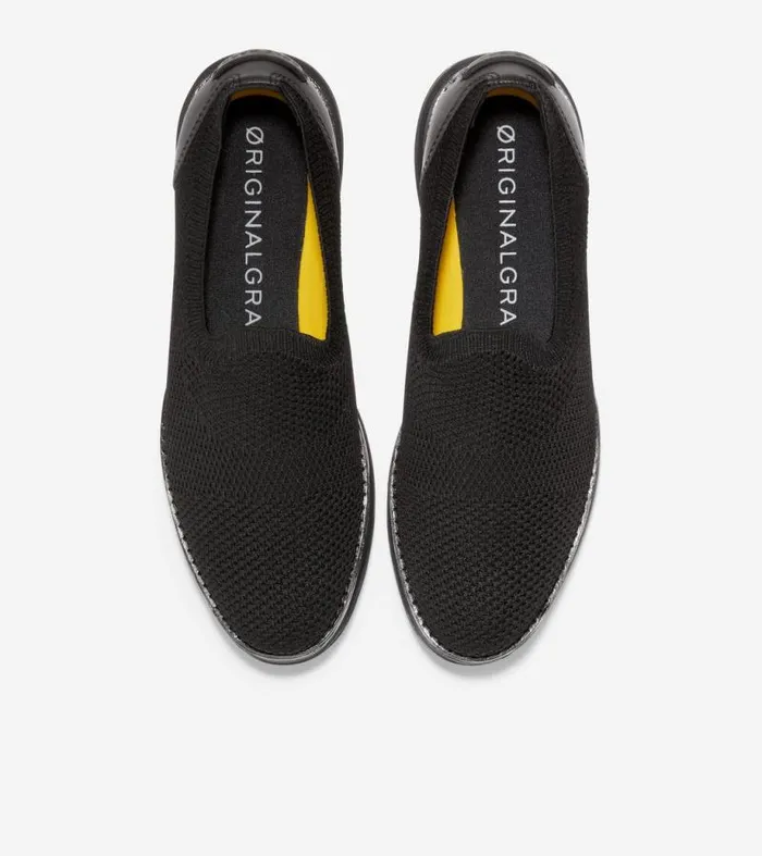 Women Loafers and Drivers Cole Haan riginalGrand Cloudfeel Meridian Loafer Black Knitblack