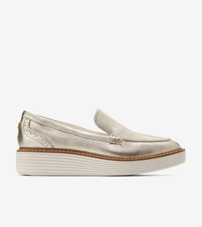Women Loafers and Drivers Cole Haan riginalGrand Platform Venetian Loafers Soft Goldivory Women Loafers and Drivers Cole Haan riginalGrand Platform Venetian Loafers Soft Goldivory