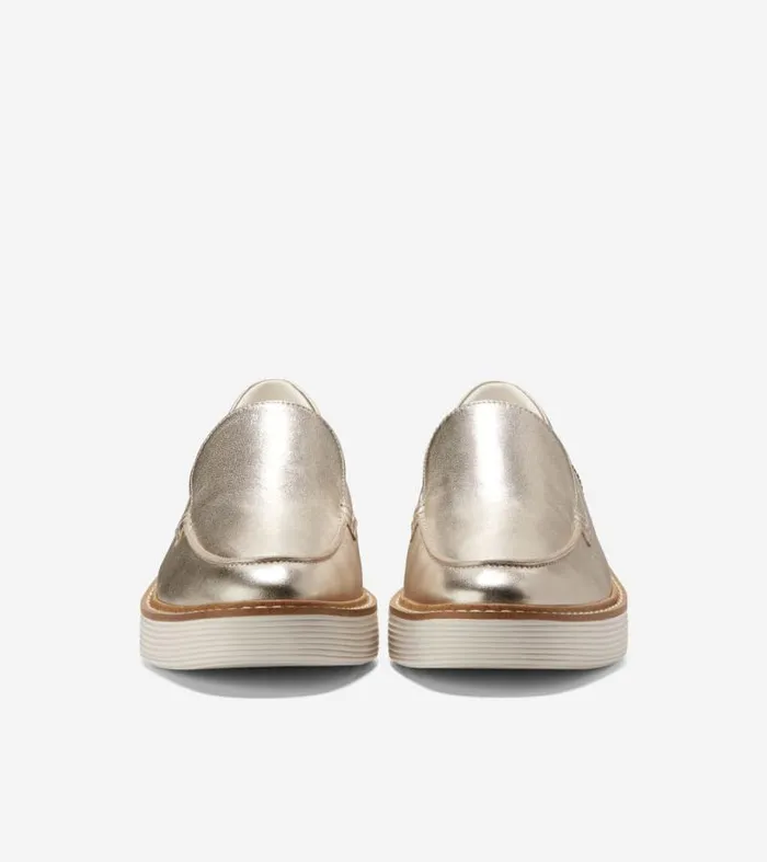 Women Loafers and Drivers Cole Haan riginalGrand Platform Venetian Loafers Soft Goldivory
