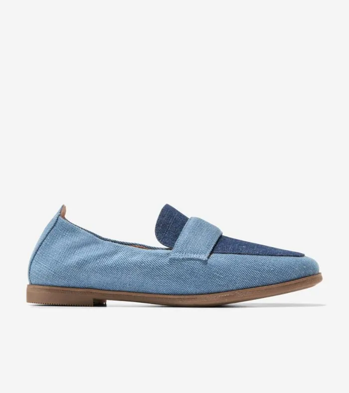Women Loafers and Drivers Cole Haan Trinnie Soft Loafers Denim