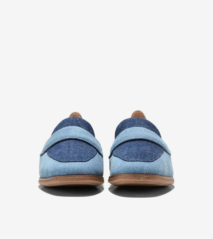 Women Loafers and Drivers Cole Haan Trinnie Soft Loafers Denim