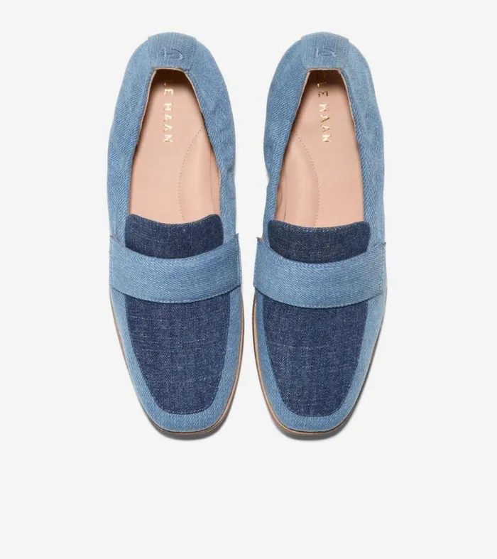 Women Loafers and Drivers Cole Haan Trinnie Soft Loafers Denim