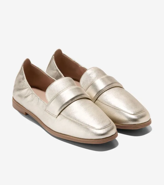 Women Loafers and Drivers Cole Haan Trinnie Soft Loafers Soft Gold
