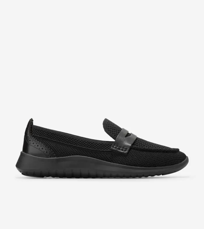 Women Loafers and Drivers Cole Haan ZERGRAND Meritt Loafers Black Stitchlitetrade Women Loafers and Drivers Cole Haan ZERGRAND Meritt Loafers Black Stitchlitetrade