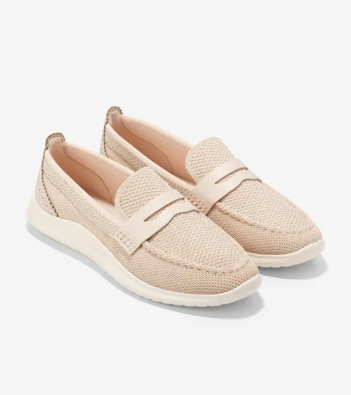 Women Loafers and Drivers Cole Haan ZERGRAND Meritt Loafers Gold Stitchlitetradesandollar