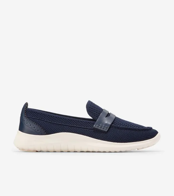 Women Loafers and Drivers Cole Haan ZERGRAND Meritt Loafers Marine Blue Stitchlitetradeivory Women Loafers and Drivers Cole Haan ZERGRAND Meritt Loafers Marine Blue Stitchlitetradeivory