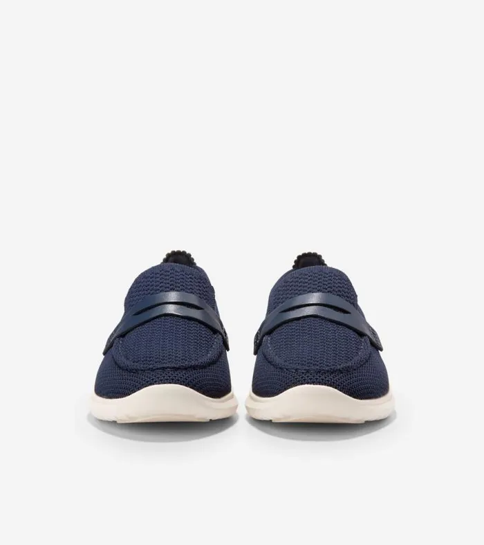 Women Loafers and Drivers Cole Haan ZERGRAND Meritt Loafers Marine Blue Stitchlitetradeivory