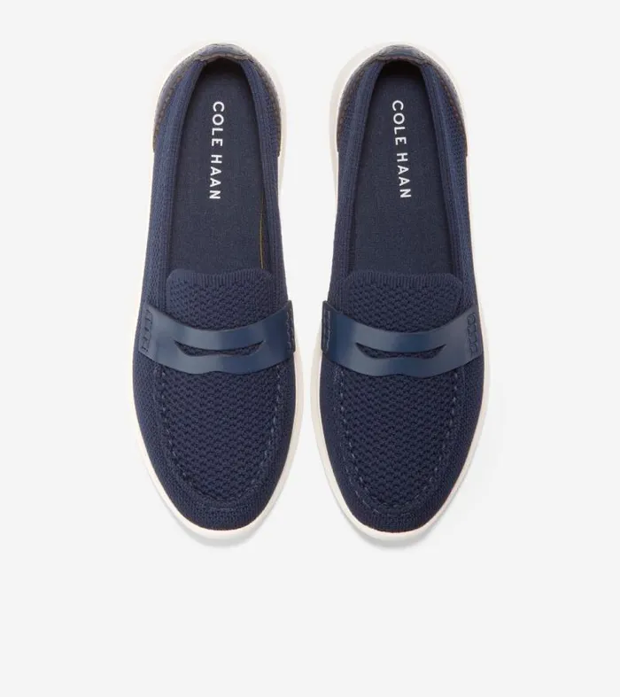 Women Loafers and Drivers Cole Haan ZERGRAND Meritt Loafers Marine Blue Stitchlitetradeivory