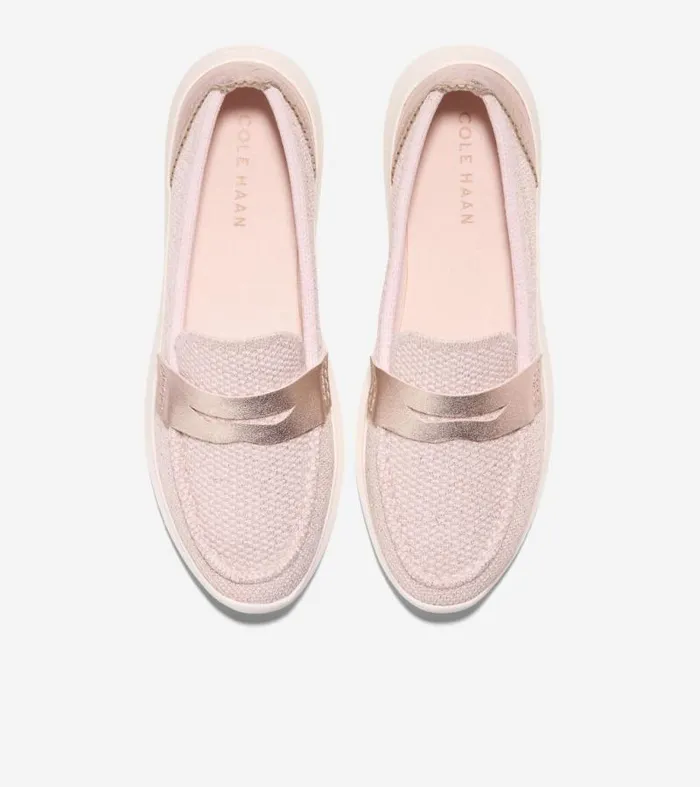 Women Loafers and Drivers Cole Haan ZERGRAND Meritt Stitchlite Loafers Rose Gold Metallicivory