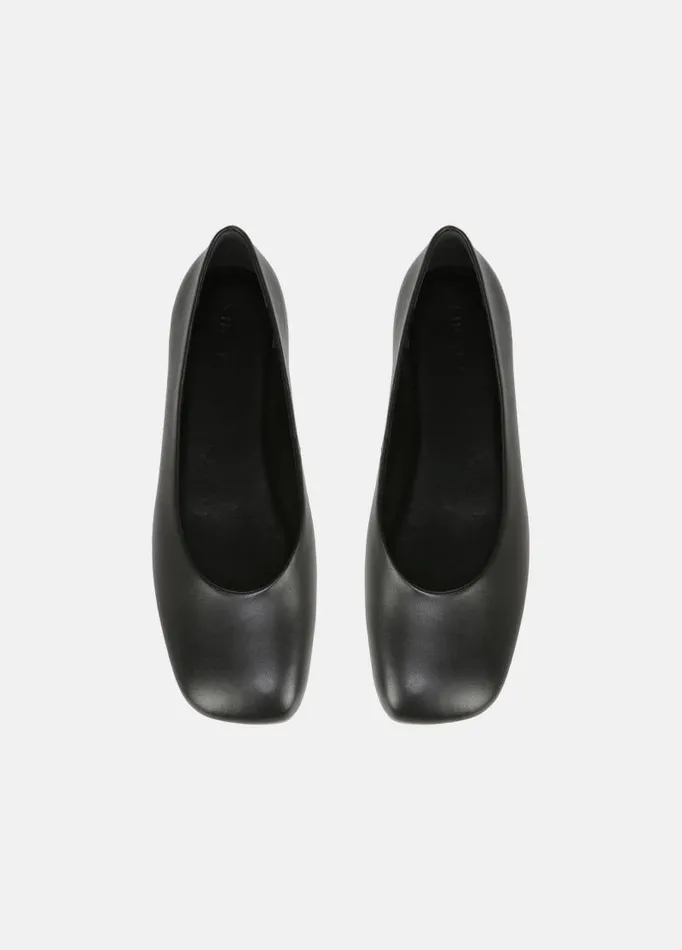 Women Loafers and Mules Vince Leah Leather Flat Black