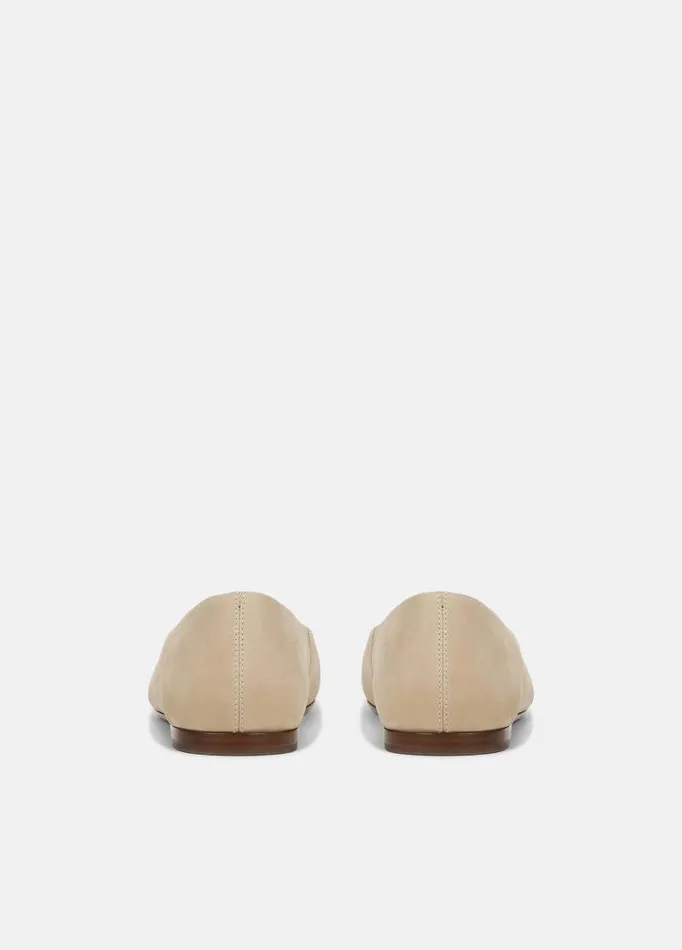 Women Loafers and Mules Vince Leah Nubuck Flat Blonde