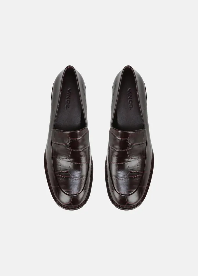 Women Loafers and Mules Vince Millie Leather Heeled Loafer Plum Wine