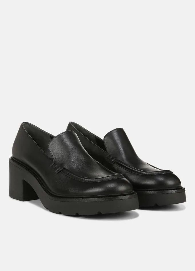 Women Loafers and Mules Vince Rowe Leather Lug Loafer Black