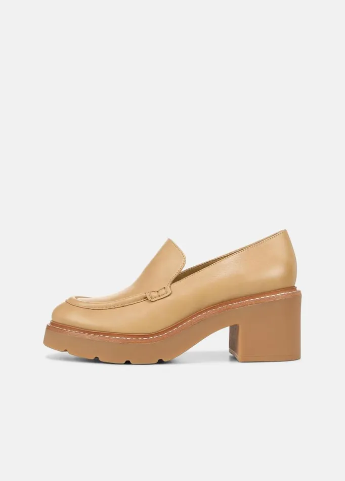 Women Loafers and Mules Vince Rowe Leather Lug Loafer Husk