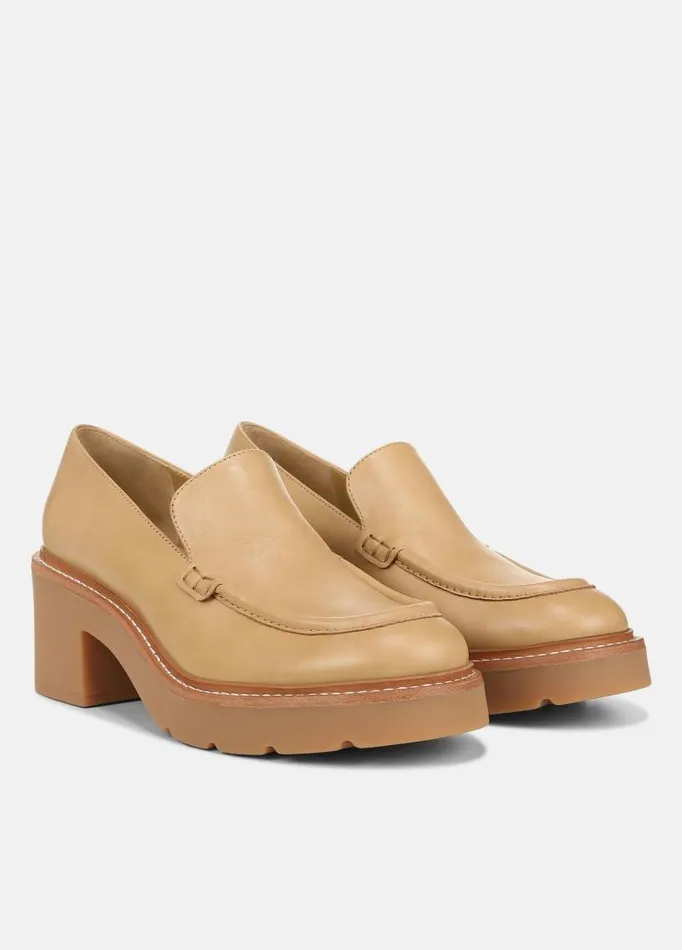 Women Loafers and Mules Vince Rowe Leather Lug Loafer Husk
