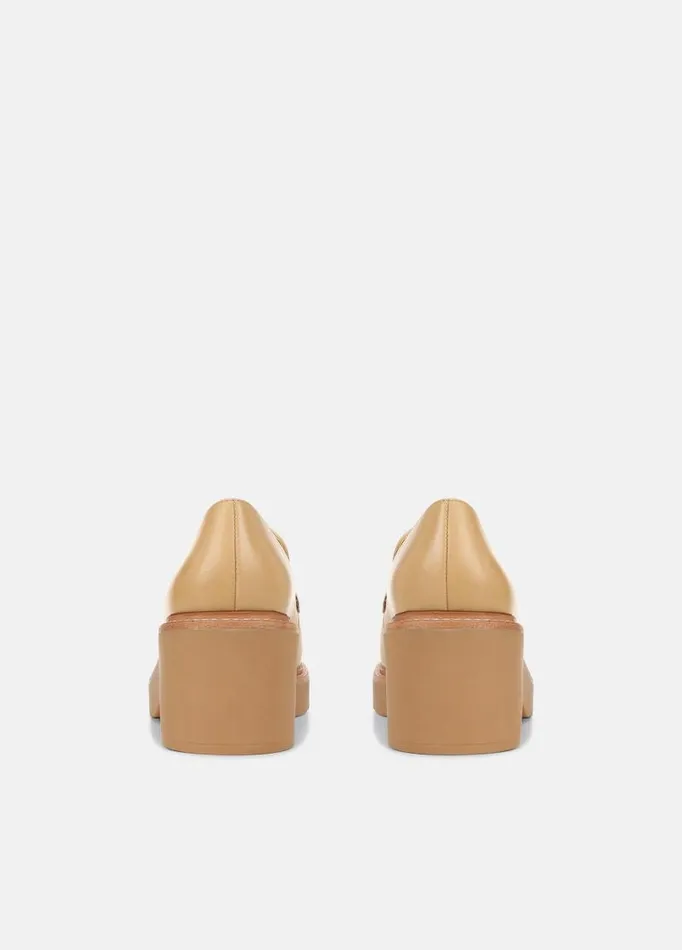 Women Loafers and Mules Vince Rowe Leather Lug Loafer Husk