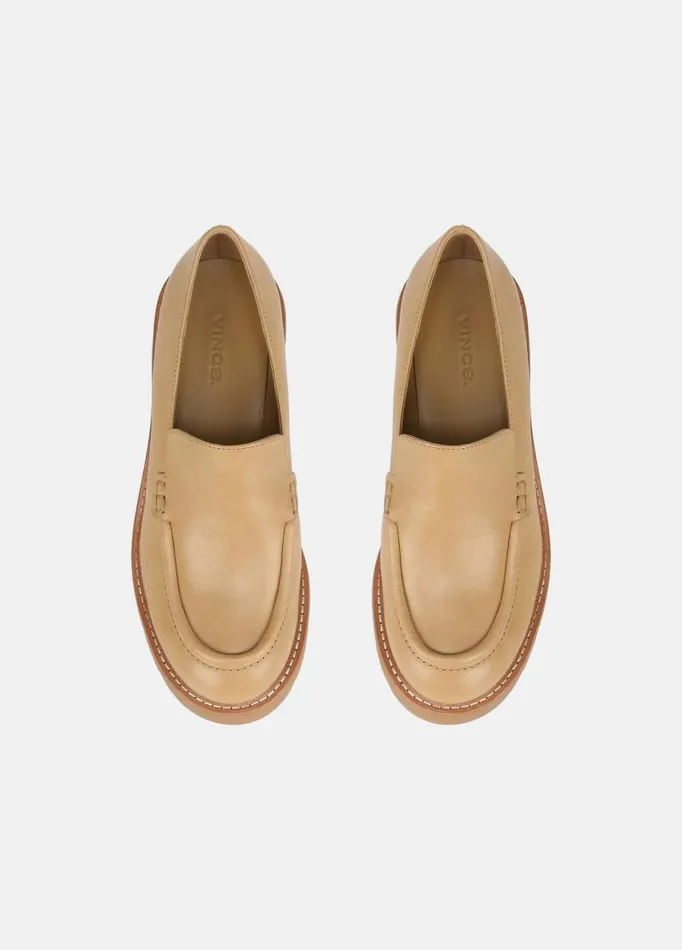 Women Loafers and Mules Vince Rowe Leather Lug Loafer Husk