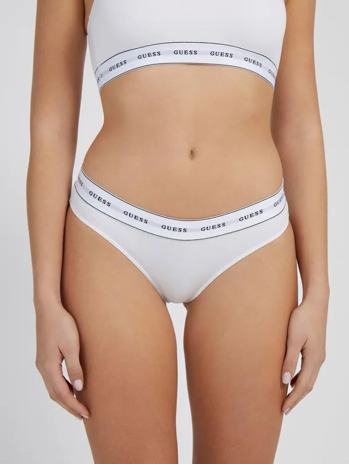 Women Logo Band Brief Brief White Guess Underwear