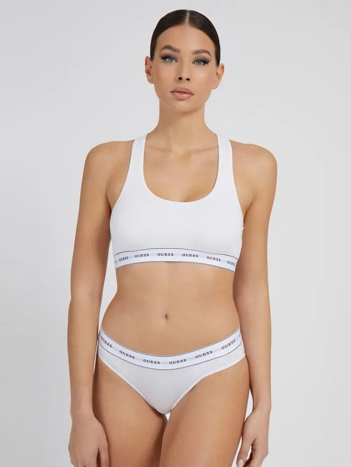 Women Logo Band Brief Brief White Guess Underwear