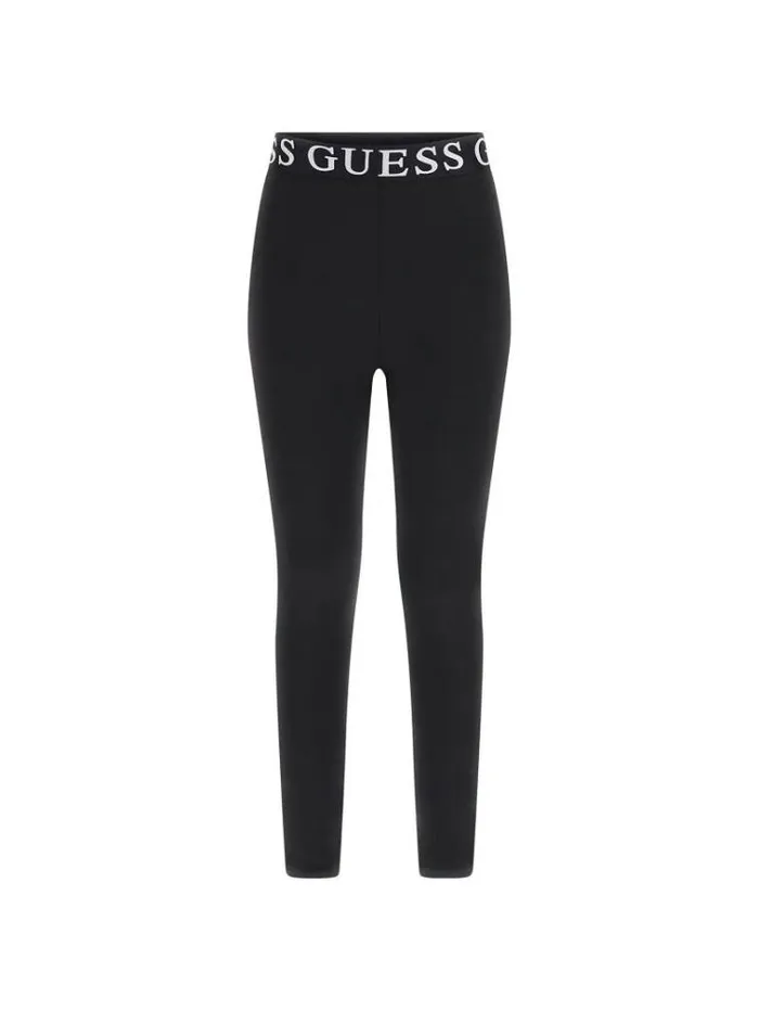 Women Logo Band Leggins Black Guess Activewear