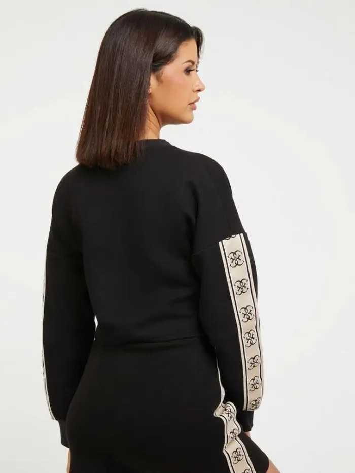 Women Logo Bands Sweatshirt Black Guess Knitwear And Sweatshirts