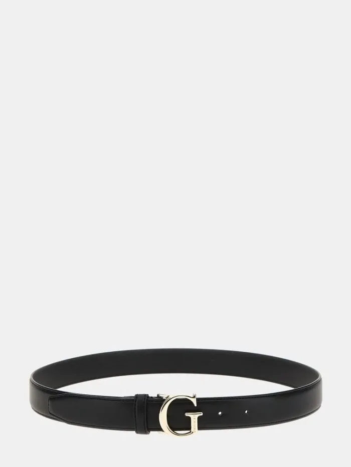 Women Logo Buckle Belt Black Guess Belts