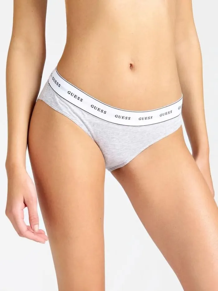 Women Logo Elastic Tape Brief Grey Guess Underwear