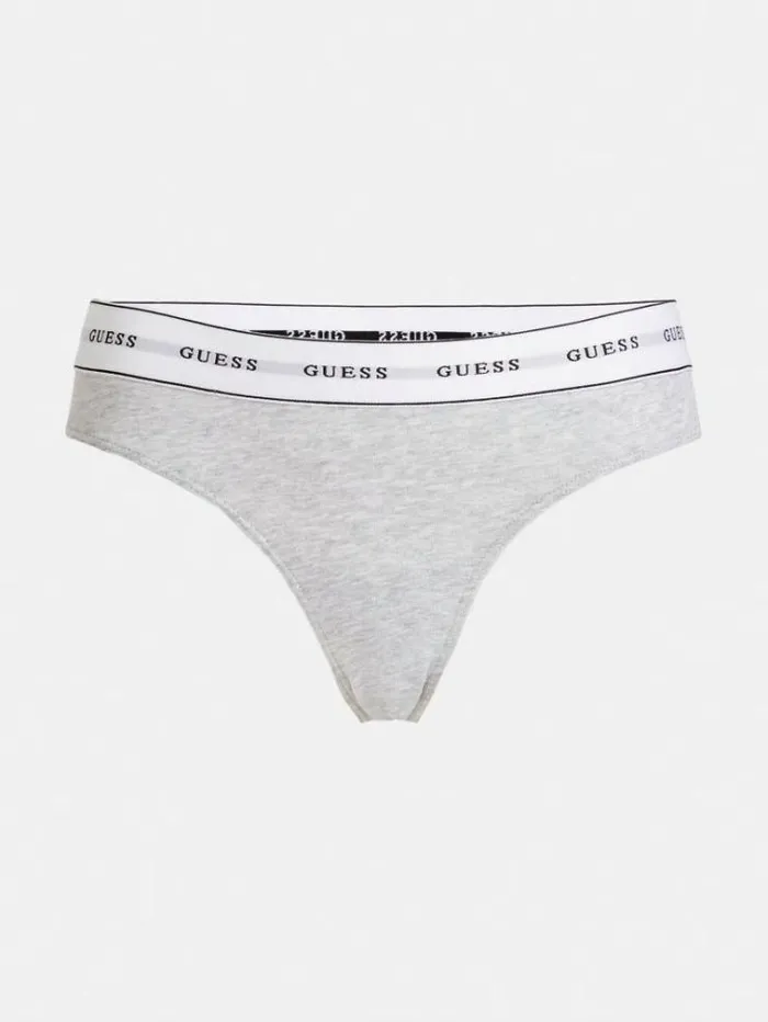 Women Logo Elastic Tape Brief Grey Guess Underwear