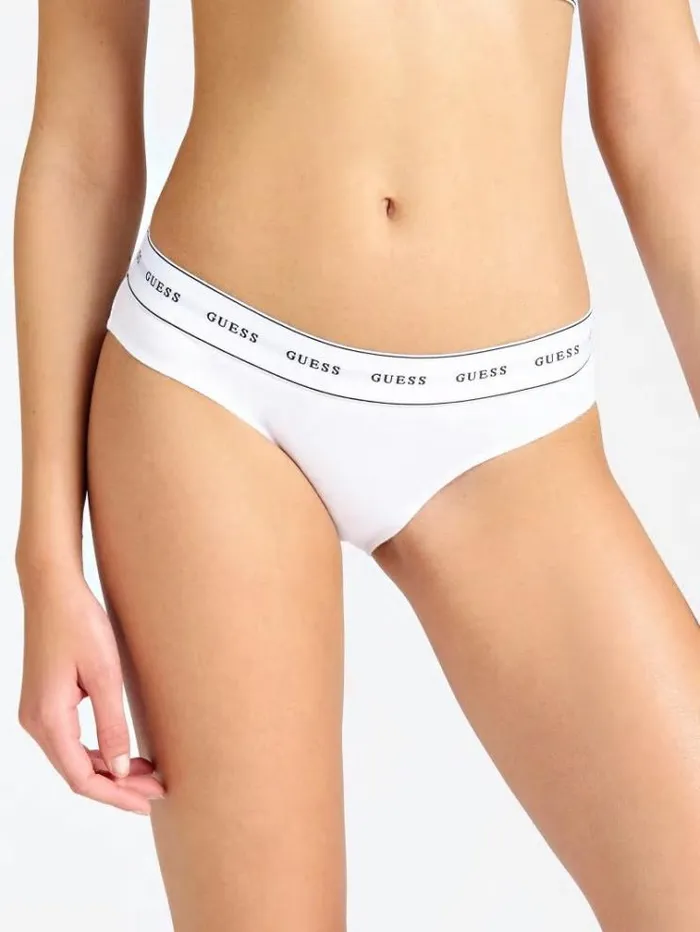 Women Logo Elastic Tape Brief White Guess Underwear