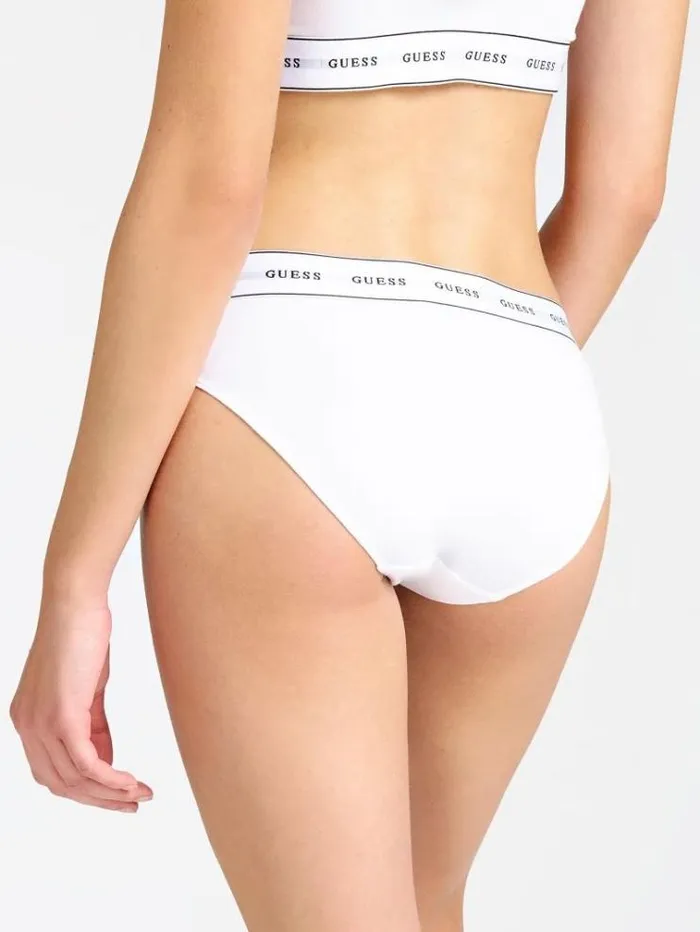 Women Logo Elastic Tape Brief White Guess Underwear