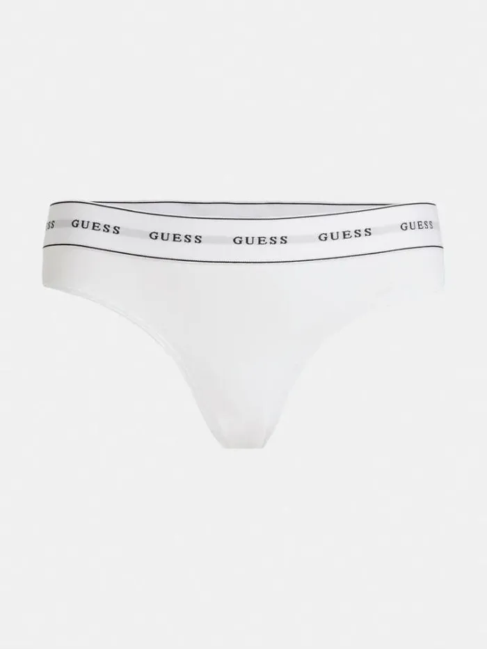 Women Logo Elastic Tape Brief White Guess Underwear