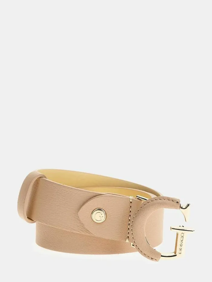Women Logo Script Belt Powder Pink Guess Belts