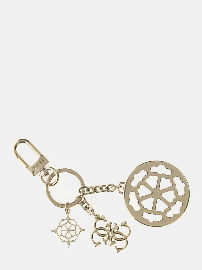 Women Logo Script Keychain Multi Gold Guess High Tech Accessories And Keychains