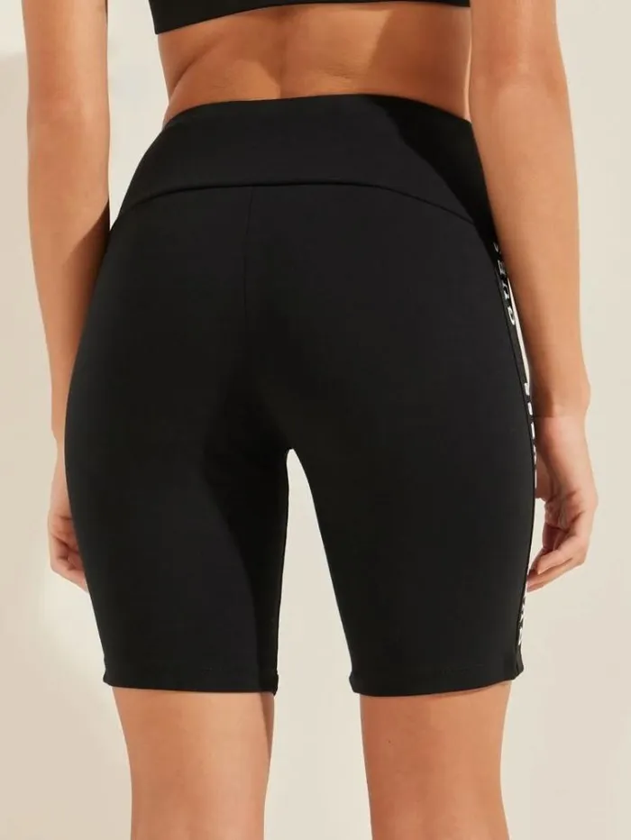 Women Logo Tape Biker Short Black Guess Activewear