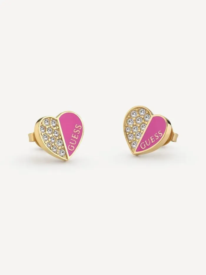 Women lovely Guess Earrings Fuchsia Guess Jewellery