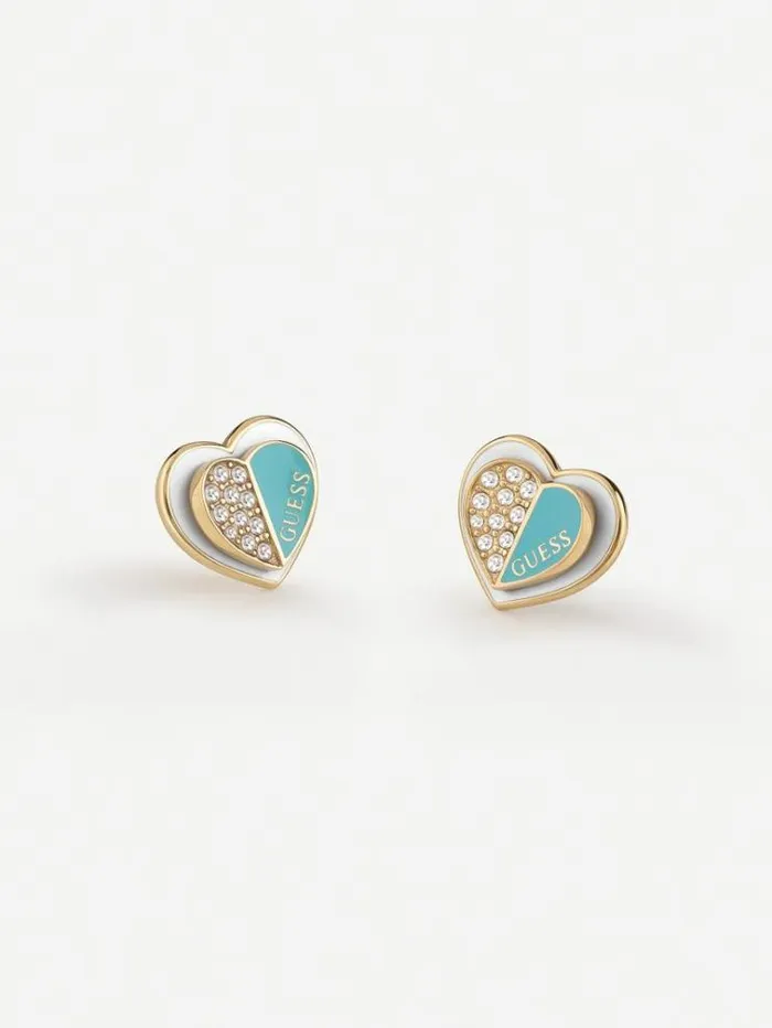 Women lovely Guess Earrings Light Blue Guess Jewellery