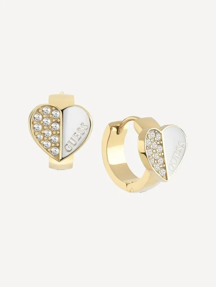 Women lovely Guess Earrings White Guess Jewellery