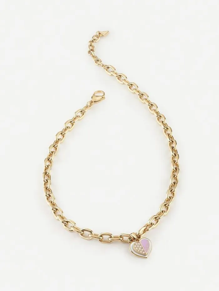 Women lovely Guess Necklace Lilac Guess Jewellery
