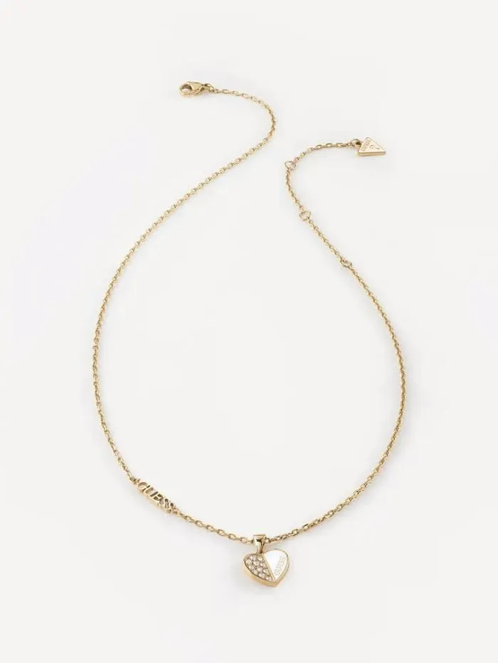 Women lovely Guess Necklace White Guess Jewellery