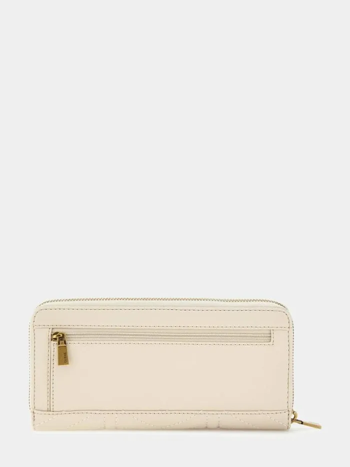 Women Lovide Quilted Maxi Wallet Cream Guess Wallets