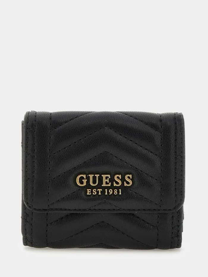 Women Lovide Quilted Mini Wallet Black Guess Wallets
