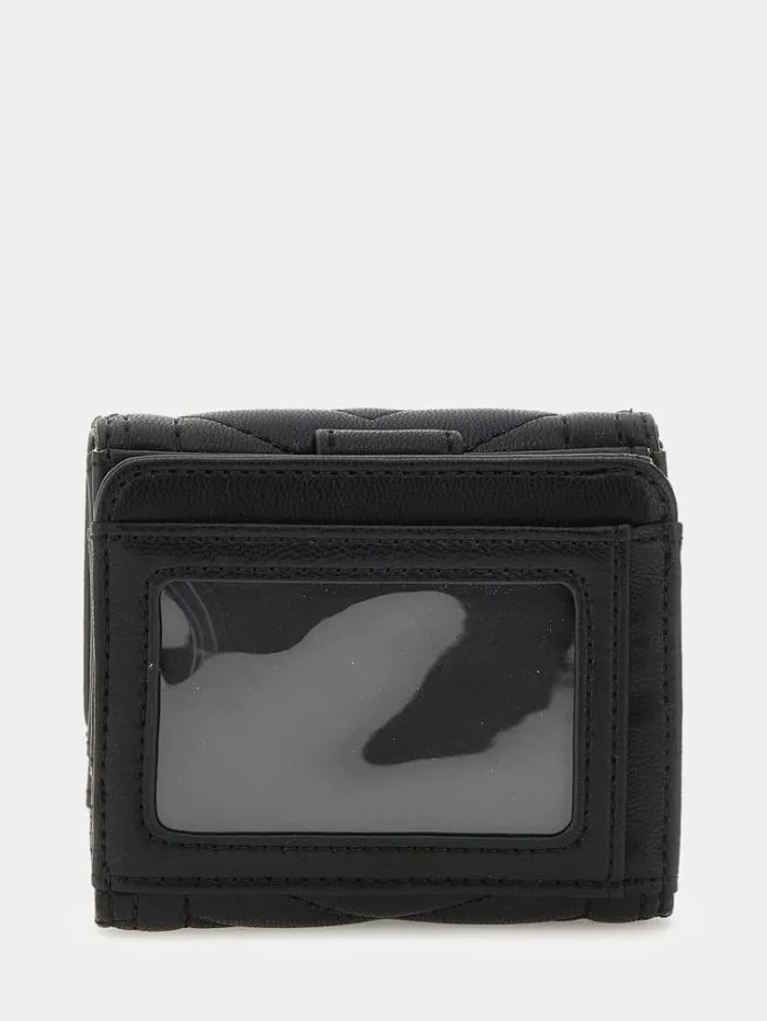 Women Lovide Quilted Mini Wallet Black Guess Wallets