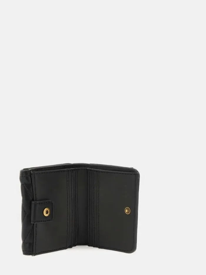 Women Lovide Quilted Mini Wallet Black Guess Wallets