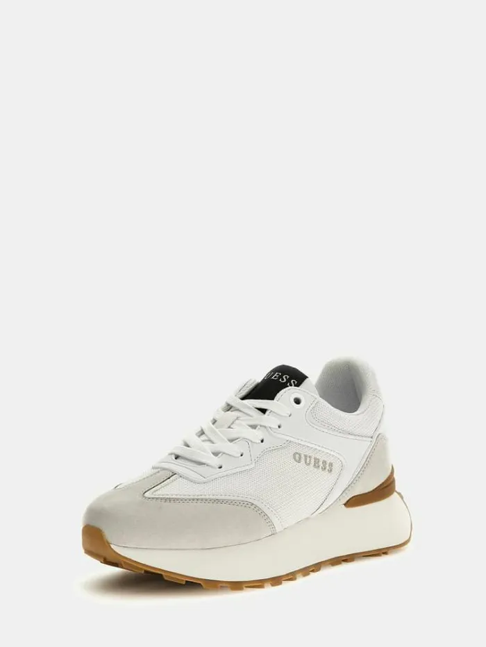 Women Luchia Lettering Logo Running Shoes White Guess Sneakers