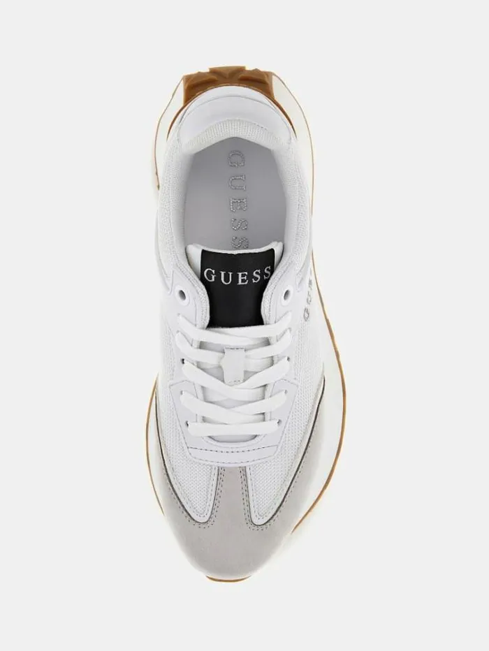 Women Luchia Lettering Logo Running Shoes White Guess Sneakers